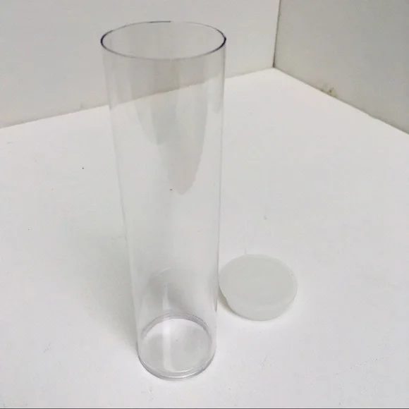 NEW lot of (100) 6-inch Clear Plastic Storage Tubes with Caps (1.25" Diameter) - Picture 2 of 9